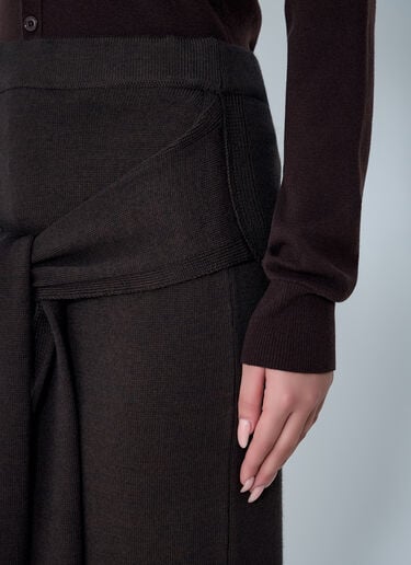 Trompe L’Oeil Midi Skirt Lemaire Trompe L’Oeil Midi Skirt Brown lem0262009