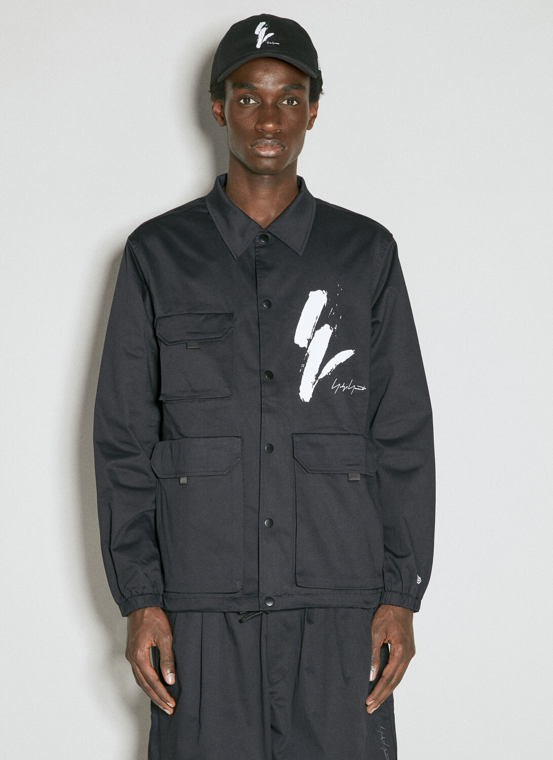 Shop Yohji Yamamoto X Ne Field Coach Jacket In Black