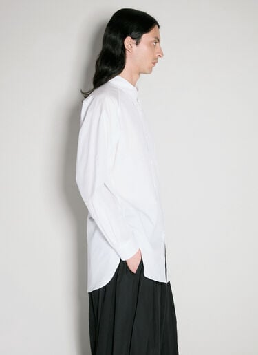 Yohji Yamamoto ブロード A-Ashymme ノッチシャツ  ホワイト yoy0156001