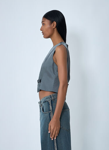 Satin Waistcoat MM6 Maison Margiela Satin Waistcoat Grey mmm0261004