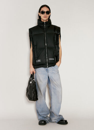 MM6 Maison Margiela x Chen Peng Puffer Gilet Black mmm0154011