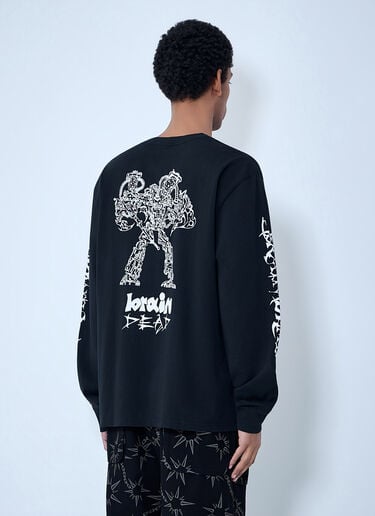 Brain Dead Logo Motif T-Shirt Black bra0162001