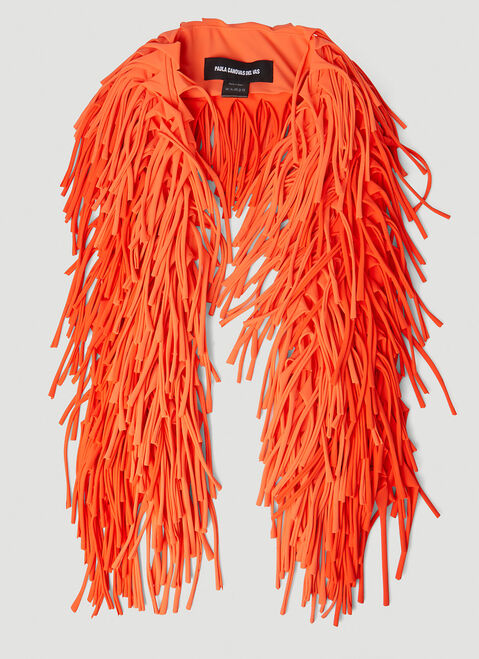 Ann Demeulemeester Fringe Scarf Purple ann0254015
