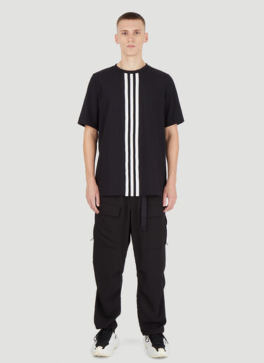 Y-3 Stripes Short-Sleeved T-Shirt Black yyy0147014