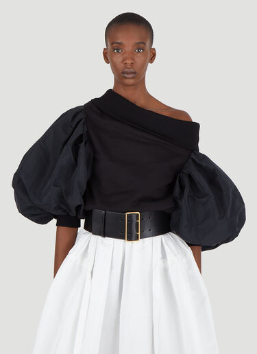 Puff Sleeve Top Alexander McQueen Puff Sleeve Top Black amq0246006
