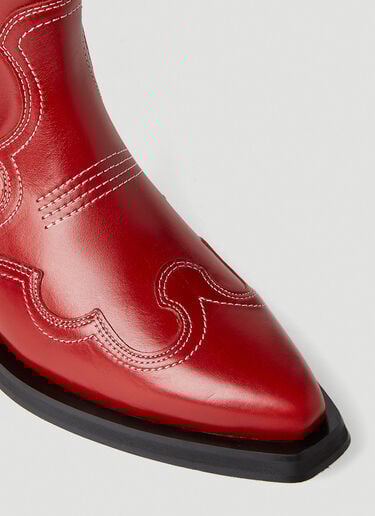 Embroidered Western Boots GANNI Embroidered Western Boots Red gan0252038