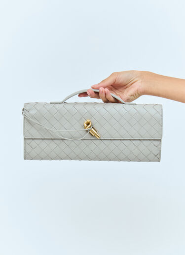 Bottega Veneta Long Andiamo Clutch Grey bov0258014