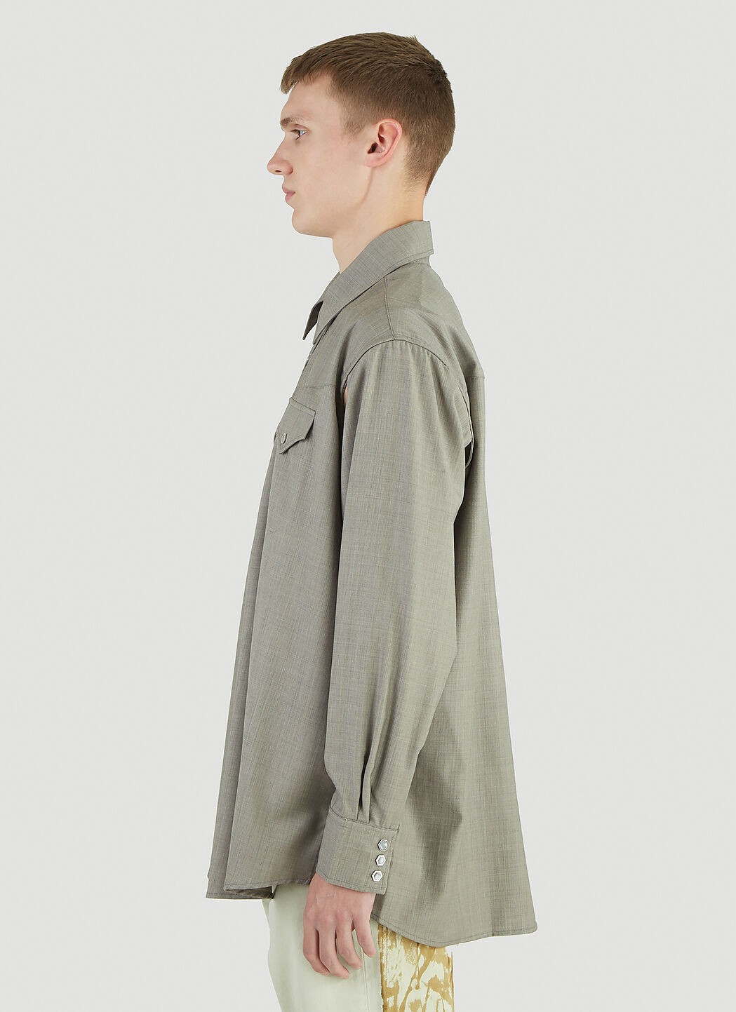 Our Legacy Men's' Cut Ranch Shirt in Grey | LN-CC®