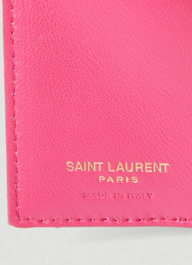 Saint Laurent Monogram Card Case Wallet Pink sla0247204