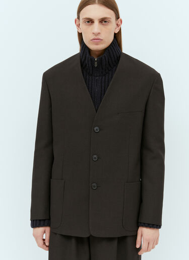 The Row Toran Wool Blazer Brown row0154001