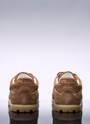 Downtown Delavé Suede Sneakers Prada Downtown Delavé Suede Sneakers Brown pra0258033