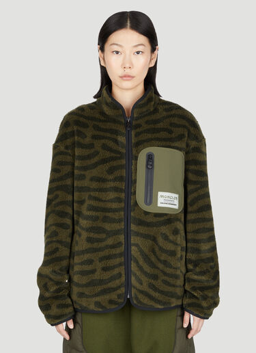 Moncler Salehe Bembury Teddy Zip-Up Sweatshirt Dark Green msb0354008