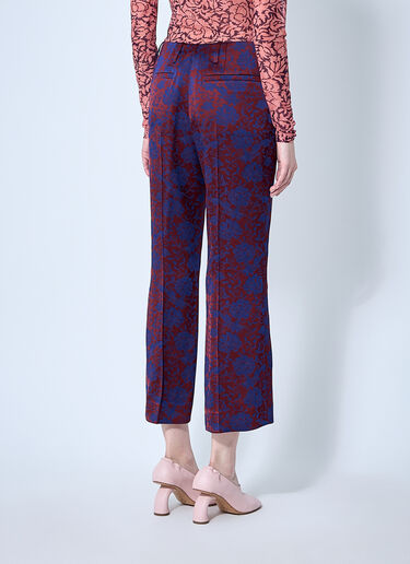 Dries Van Noten Embroidered Pants Burgundy dvn0260009