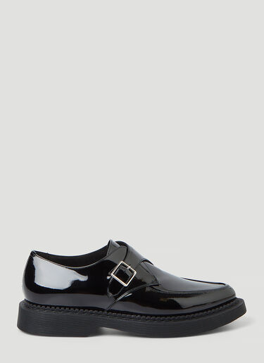 Saint Laurent Buckle Leather Shoes Black sla0245159