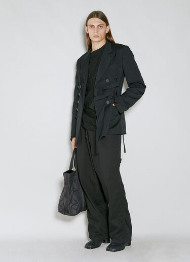 Yohji Yamamoto 스트래피 벨트 재킷 블랙 yoy0154004