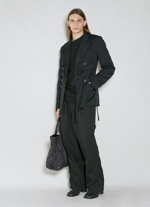 Yohji Yamamoto Strappy Belted Jacket Black yoy0154012