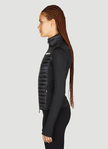 Moncler Grenoble 부분 퀼팅 집업 카디건 블랙 mog0253018