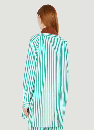 Plan C Striped Shirt Green plc0247008