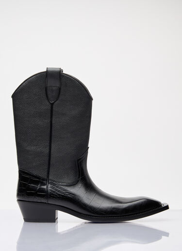Martine Rose 牛仔靴  黑色 mtr0158020