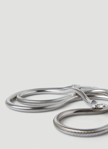 Rick Owens Snake Chain Crossbody Strap Silver ric0148010