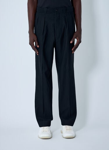 Wool-Blend Pinstripe Pants Prada Wool-Blend Pinstripe Pants Black pra0162011