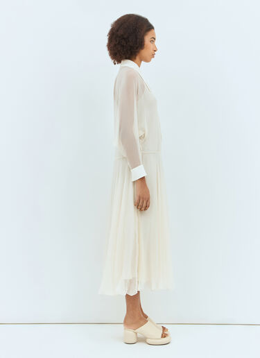 Chloé Silk Shirt Dress Off white chl0257041