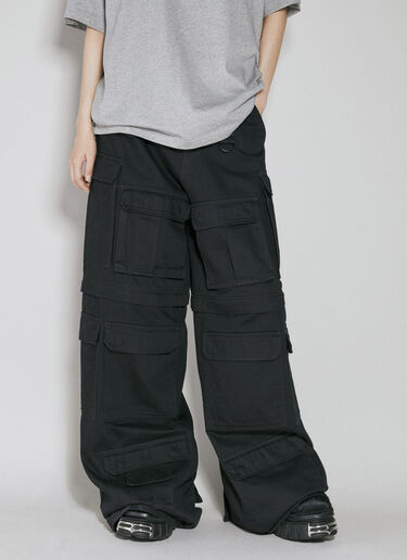 VETEMENTS 阔腿工装裤  黑色 vet0254004