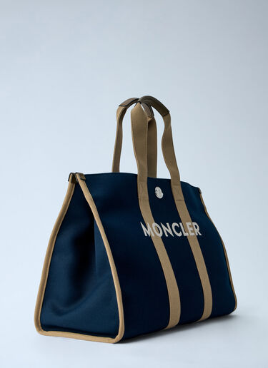 Canvas Logo Tote Bag Moncler Canvas Logo Tote Bag Navy mon0164044