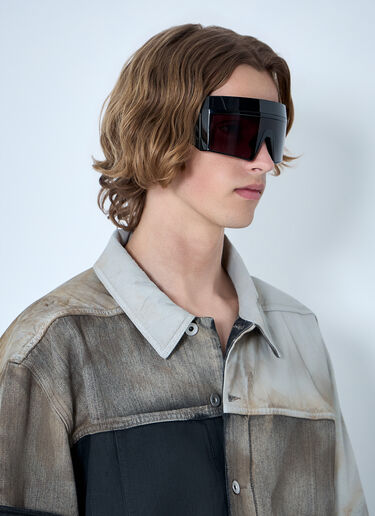 Rick Owens 护盾框架太阳镜 黑色 ric0164019
