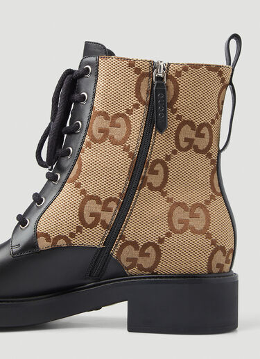 Gucci Marmont Cuff 徽标提花靴 黑色 guc0247110
