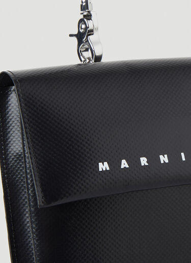 Marni Two-Tone Phone Case Holder Black mni0148019