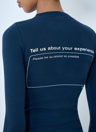 Balenciaga Star Embroidered Ribbed Top Navy bal0263003