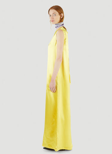 Raf Simons A-Line Satin Dress Yellow raf0244005