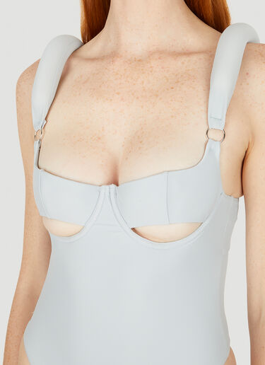 Entire Studios Cut Out Swimsuit Light Grey ent0250019