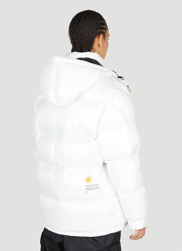 7 Moncler Fragment Logo Patch Puffer Jacket White mfr0254002