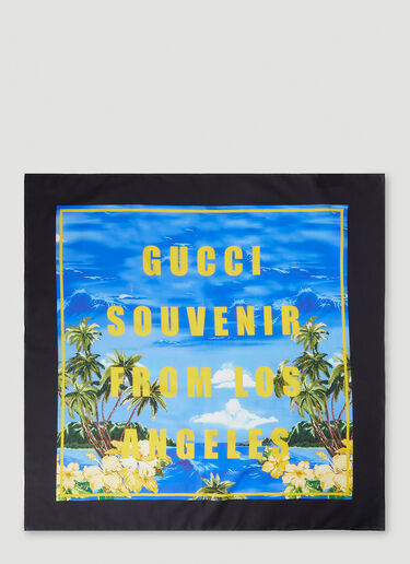 Gucci Los Angeles Souvenir Scarf Blue guc0150236