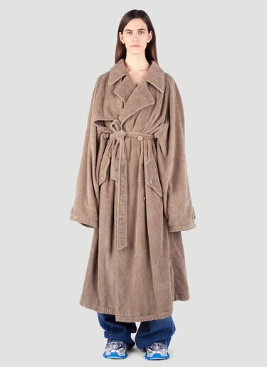 Balenciaga Towel Trench Coat Beige bal0249103