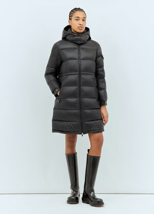 Moncler 메일롱 후드 롱 다운 재킷 블랙 mon0259019