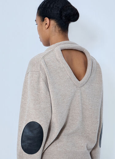 Acne Studios Open Back Wool Knit Beige acn0264065