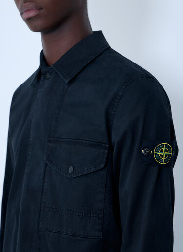 Stone Island Logo Patch Shirt Black sto0164001