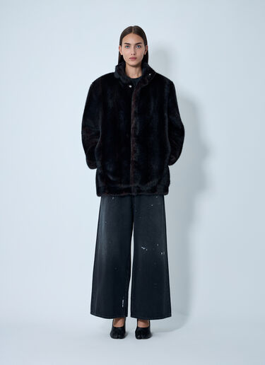 Faux Fur Jacket MM6 Maison Margiela Faux Fur Jacket Brown mmm0262001