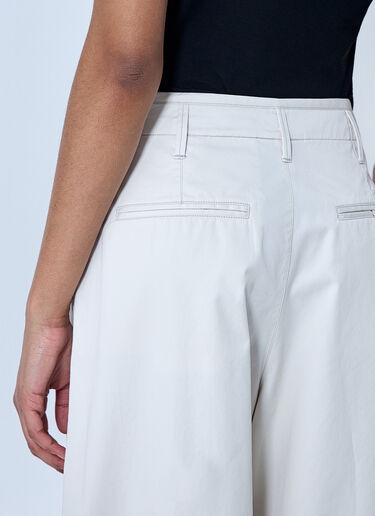 Lemaire Wide-Leg Tailored Trousers White lem0264004