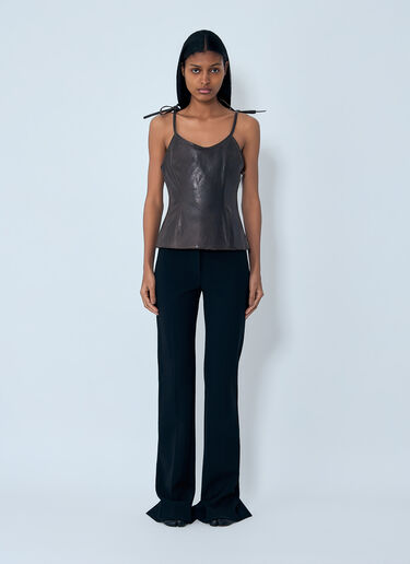 Our Legacy String Leather Tank Top Brown our0264017