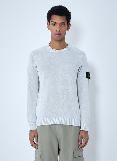 Stone Island Ribbed Knit Crewneck Sweater Grey sto0164073