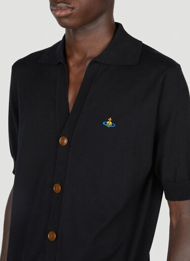 Vivienne Westwood Polo Short Sleeve Cardigan Black vvw0153008