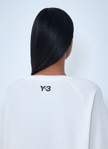 Y-3 Striped Shoulder Cotton T-Shirt White yyy0364029