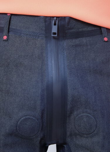 Walter Van Beirendonck x G-STAR Embossed Denim Shorts Blue wlt0160026