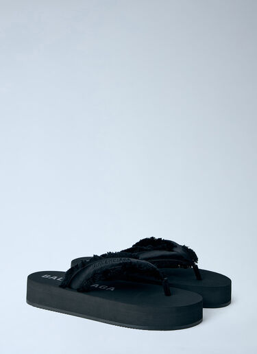 Balenciaga Jet Lag Thong-Strap Sandals Black bal0264025