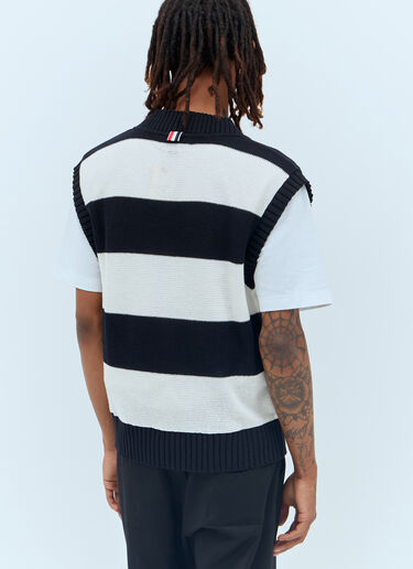 Thom Browne 오버사이즈 V-넥 베스트 네이비 thb0156004