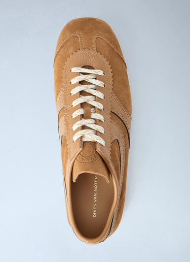 LN-CC® - Dries Van Noten: Suede Panel Sneakers - Beige Dries Van Noten Suede Panel Sneakers Beige dvn0264051